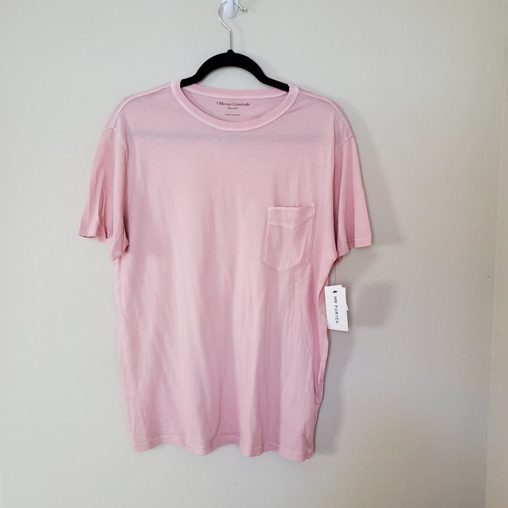 Officine Generale Pink Pocket T-Shirt Medium NWT